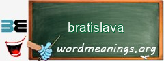 WordMeaning blackboard for bratislava